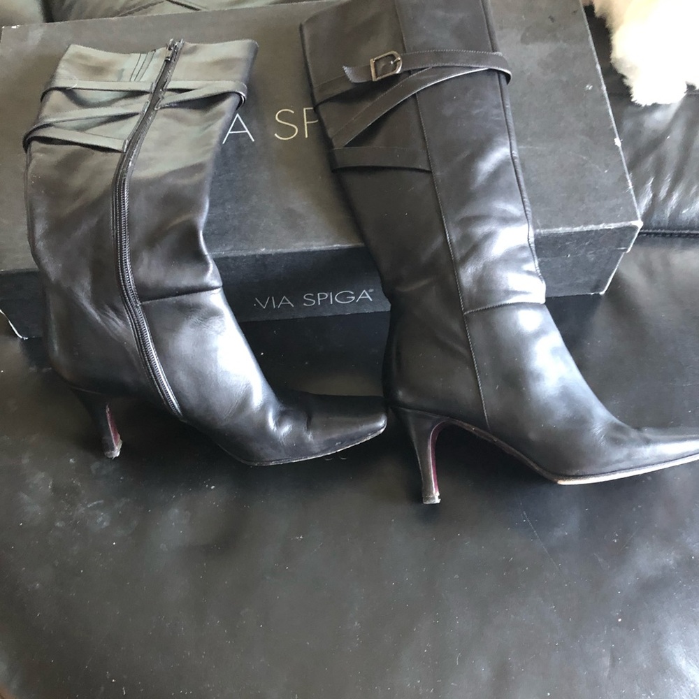 Via Spiga Heeled Knee Length Leather Boots